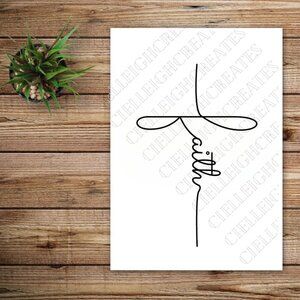 *2 for $20* Faith Cross vinyl decal sticker Handcrafted